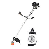 BauMaster BT-9052BE Бензиновий тример 52 куб см, 3600 Вт, шпулька, 3Т ніж, 40Т ніж, одн. пл.ремінь, фото 2