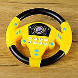 Кермо на присосках Кмітливий шофер WToys укр мова жовте фрази віршик пісня звуки 20*3*20см (71798), фото 2