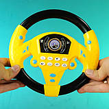 Кермо на присосках Кмітливий шофер WToys укр мова жовте фрази віршик пісня звуки 20*3*20см (71798), фото 3