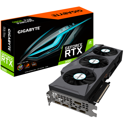 Відеокарта GeForce RTX 3080 10GB Gigabyte Eagle OC (GV-N3080EAGLE OC-10GD) Б/В
