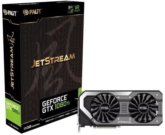 Відеокарта GeForce GTX 1080 Ti 11GB Palit JetStream (NEB108T015LC-1020J) Б/В