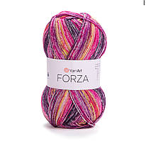 Нитки та пряжа для в'язання шкарпеткова напіввовна 75/25 FORZA YarnArt Форза ЯрнАрт № 2608