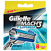 Gillette Mach3 Turbo 8 шт. в пакованні змінні касети для гоління, оригінал, фото 6