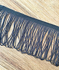 Бахрома для бальних суконь ПЕТЕЛЬКА 10 см*9 м ЧОРНА