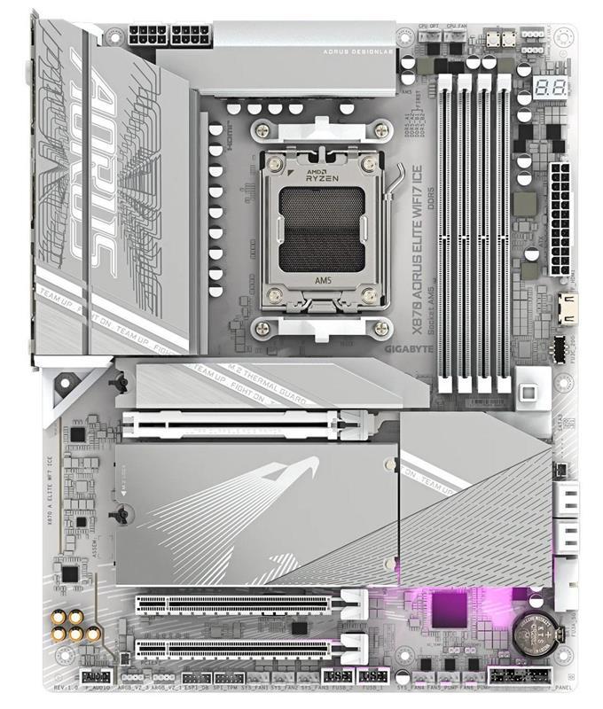 Материнська плата Gigabyte X870 Aorus Elite WiFi7 Ice Socket AM5, фото 1
