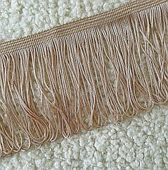 Бахрома для бальних суконь ПЕТЕЛЬКА 10 см*9 м СВІТЛО БЕЖЕВА