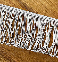 Бахрома для бальних суконь ПЕТЕЛЬКА 10 см*9 м БІЛА