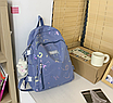 Рюкзак жіночий міський молодіжний Musi Luo Блакитний, фото 2