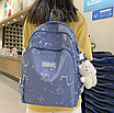 Рюкзак жіночий міський молодіжний Musi Luo Блакитний, фото 5