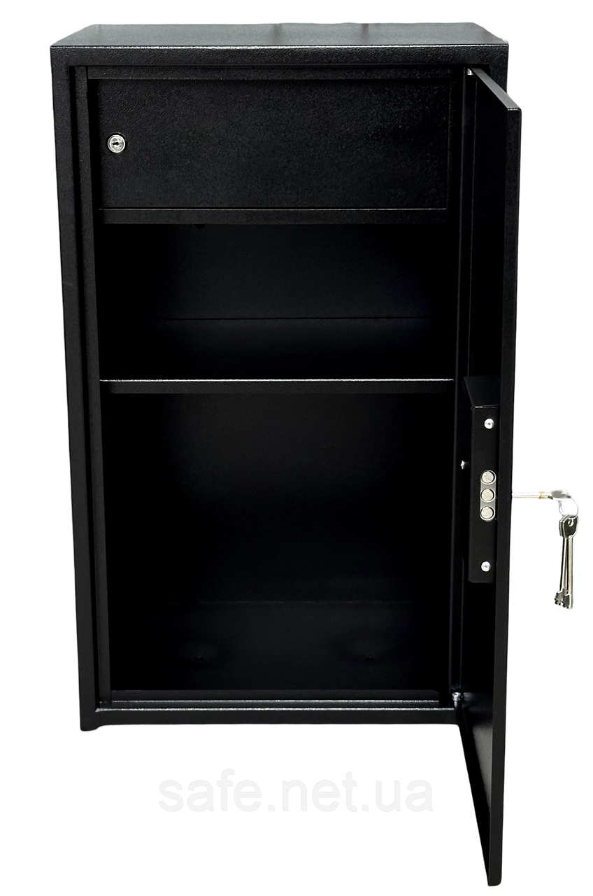 Сейф офісний MZAVOD СБЕ-720 чорний (ВxШxГ:720x440x360), сейф для офісу, сейф для докуменів, грошей і друку