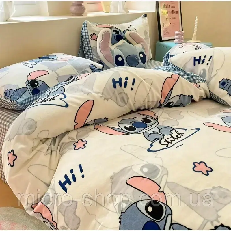 Набір дитячої постільної білизни з простирадлом Стич Disney Stitch, фото 1