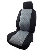 Авто чохли LUXE MAX В Чорні Жаккард Графіт ромби ділене Заднє сидіння  5 підголовників