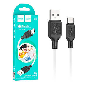 Кабель Type-C Hoco X90 Cool Silicone (3A) 1м Білий