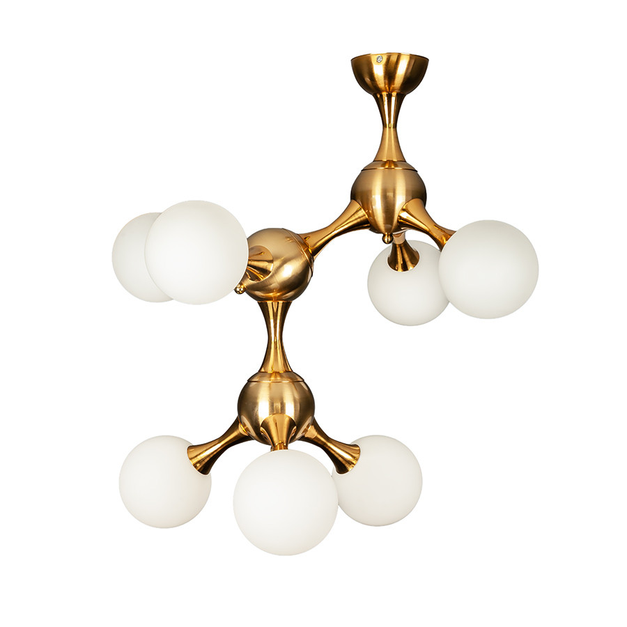 Люстра в спальню LVS7529817-7 BRZ+WH, фото 1