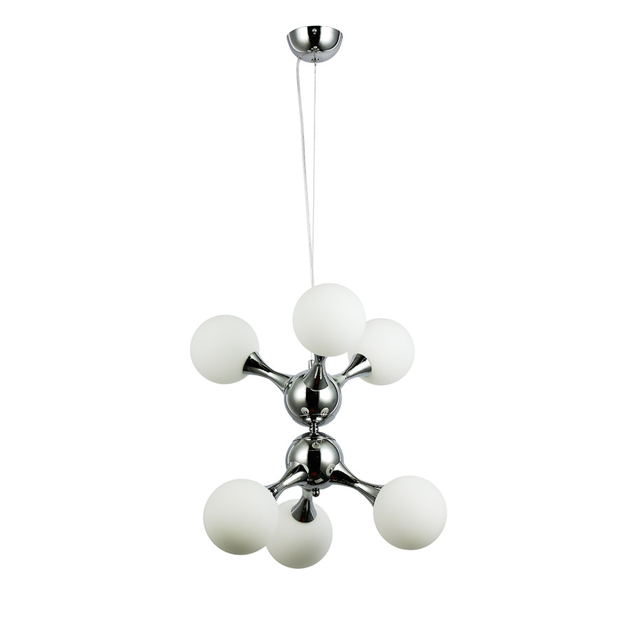 Люстра в спальню LVS7529816-6 CR+WH, фото 1