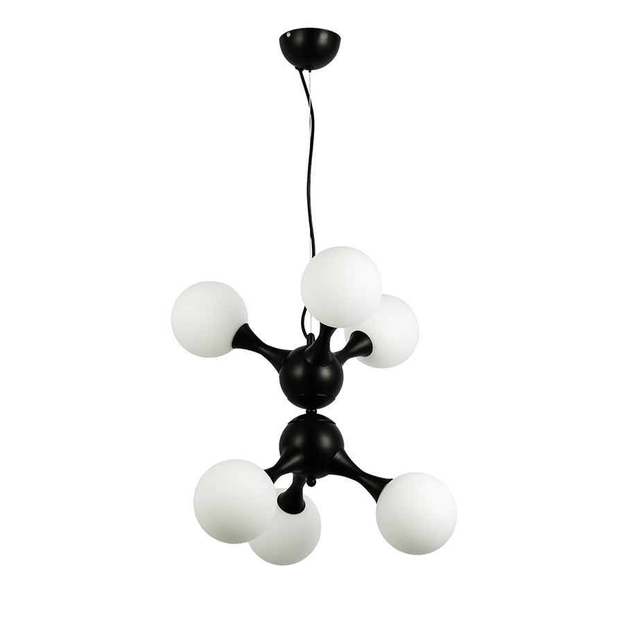 Люстра в спальню LVS7529816-6 BK+WH, фото 1