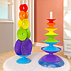 Дитяча розвивальна пірамідка сортер балансир навчальний ігровий набір 3 в 1 логічна іграшка для малюків, фото 2