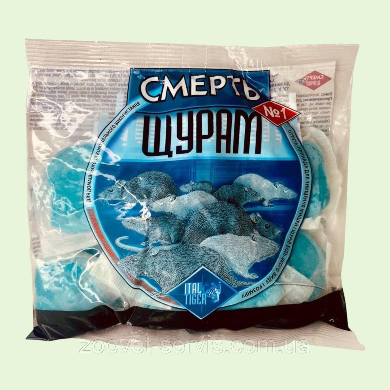 Родентицидний засіб Італ Тайгер Щуряча смерть №1 200 г