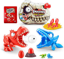 Ігровий набір Череп Діно червоний, Smashers Dino Island Mini T-Rex Battles Playset by ZURU