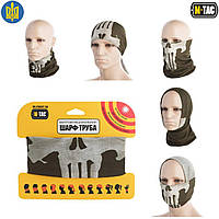 M-Tac летний бафф с черепом олива Каратель Punisher Olive, легкий военный баф