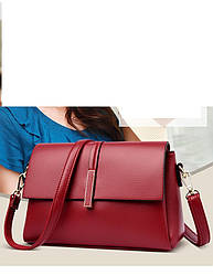 Сумка жіноча з натуральної шкіри жіноча червона