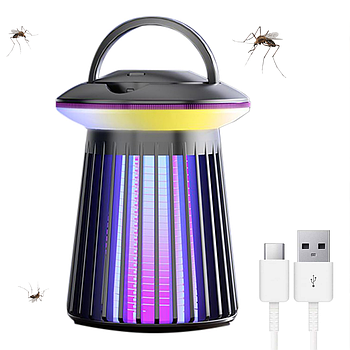 Антимоскітна лампа-світильник з USB, 2000 мАг, XL-1413 / Пастка для комах / Лампа від комарів