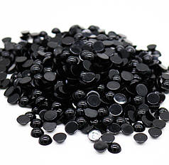 Оченята-напівнамистини 6 мм, чорний (50 шт)