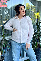 Вʼязана кофта з капюшоном в універсальному розмірі 46-52