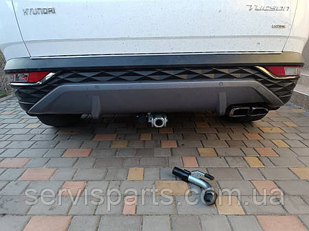 Фаркоп Hyundai Tucson IV 2021-2024 (Хендай Туксон 4) оцинкований автомат на ручці, фото 1