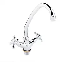 Змішувач для кухні D&L Mayfair двовентильний на гайці латунь кераміка/механіка