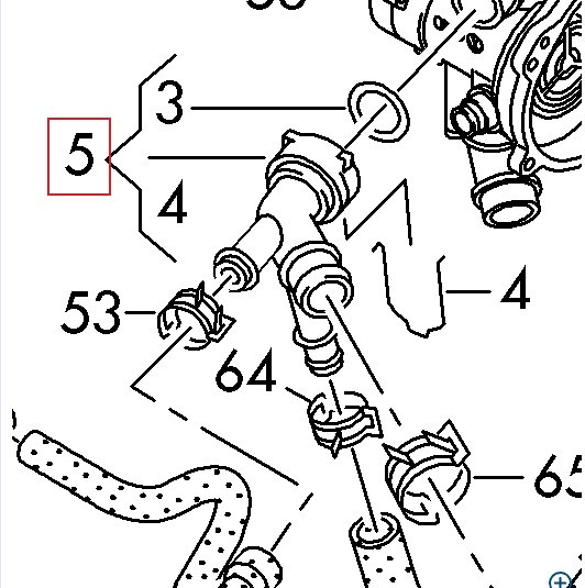 Патрубок охолодження 5q0122291bf Audi, Seat, VW з нержавійки - ДОВІЧНА ГАРАНТІЯ, фото 1