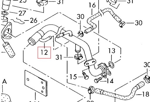 Патрубок охолодження 058121071A Audi, VW  з нержавійки - ДОВІЧНА ГАРАНТІЯ, фото 1
