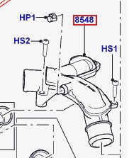 Патрубок охолодження LR050934 Land Rover  з нержавійки - ДОВІЧНА ГАРАНТІЯ, фото 1