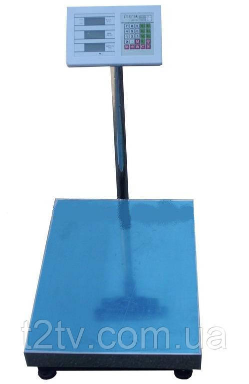 Торгові електронні ваги до 300 кг зі стійкою., фото 1