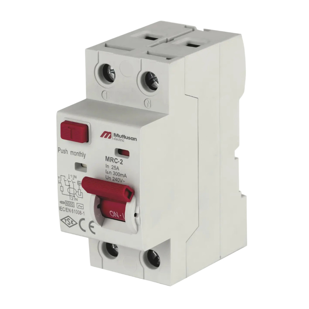 Диференціальне реле 6кА Mutlusan 2-полюсне 32A 30мA "AC" MRC06