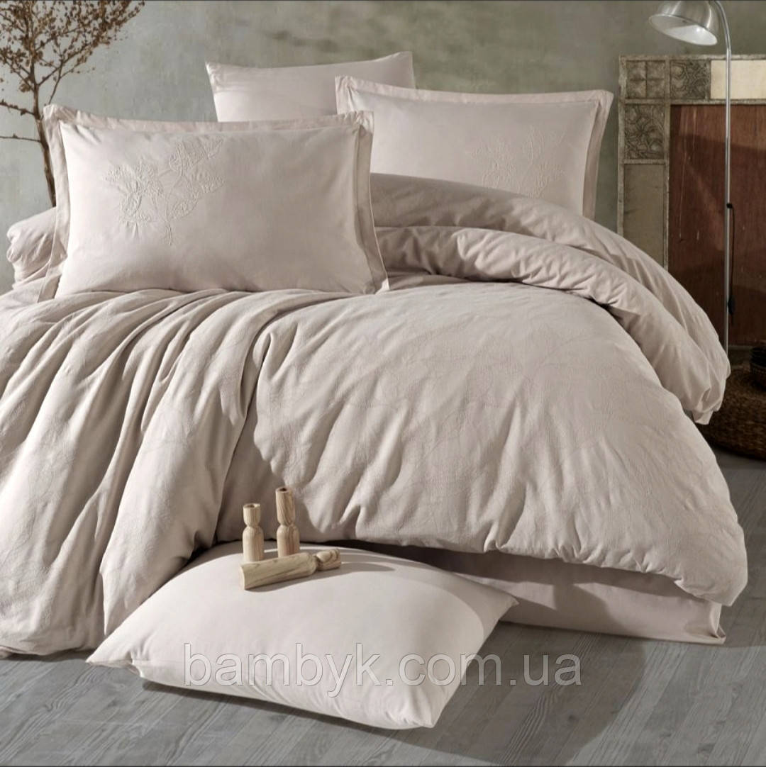 Постільна білизна Clasy "Marlet V-3" варена бавовна євро-розмір якісна м'яка Туреччина