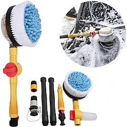 Щітка на шланг для миття авто Water Blast Cleaner Roto Brush / Роторна щітка з ємністю для миючого засобу