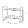 Кухонна полиця для посуду 38-70 см, KITCHEN RACK / Регульована полиця на кухню / Стелаж органайзер під раковину, фото 9