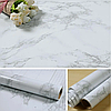 Самоклеюча плівка під мармур 200х60см, Білий мармур / Мармурова наклейка / Самоклейка для кухні, фото 8