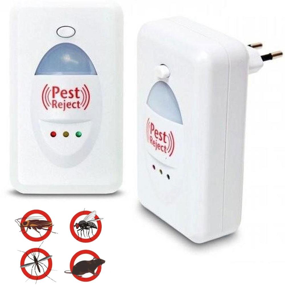 Комплект 2шт Ультразвуковий відлякувач в розетку Pest Reject pro, від мишей, кротів та комах / Відлякувач шкідників, фото 1