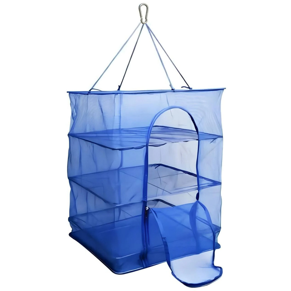 Сітка для сушіння риби + карабін, 3 яруси, 60х40х40см / Сушка для фруктів / Сітка для сушіння фруктів, фото 1