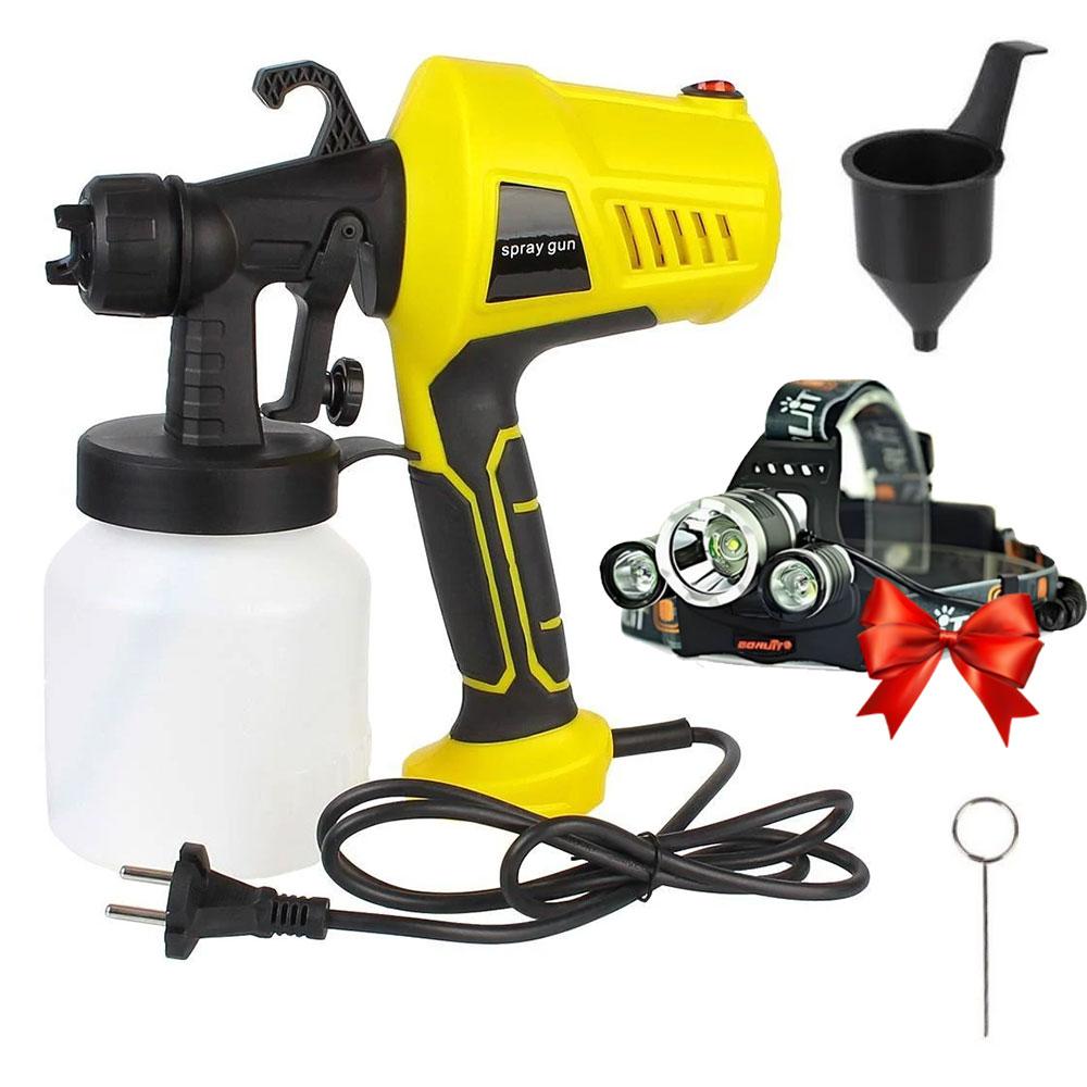 Фарбопульт 800мл Electric Paint Sprayer + Подарунок Налобний ліхтар RJ-3000 / Фарборозпилювач для фарби, фото 1