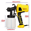Краскопульт електричний 800мл, 500Вт, 3 режими розпилення, Electric Paint Sprayer / Фарборозпилювач ручний, фото 9