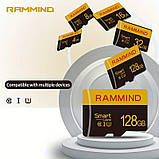 Карта памʼяті microSD Rammind 64GB U3 C10 з адаптером SD, швидкісна TF карта для телефону, відео, фото, фото 4