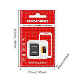 Карта памʼяті microSD Rammind 64GB U3 C10 з адаптером SD, швидкісна TF карта для телефону, відео, фото, фото 6