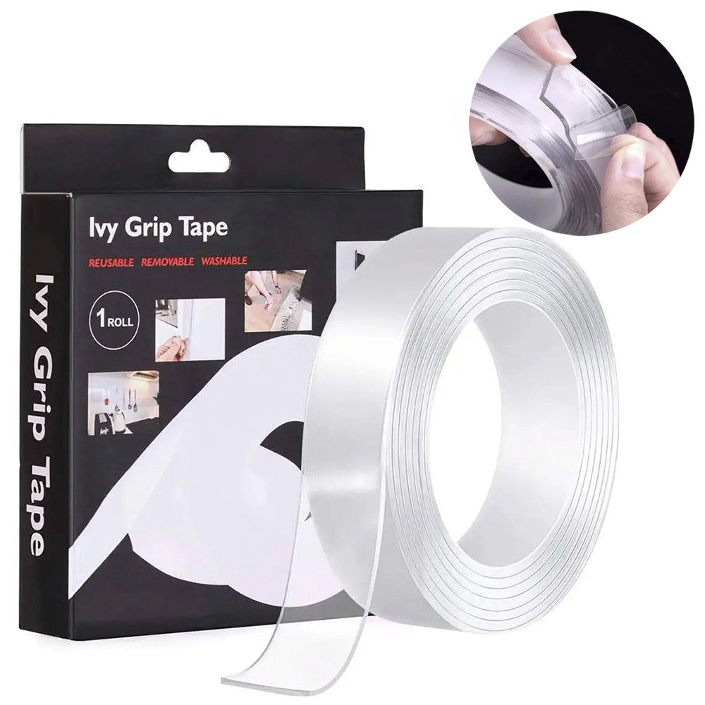 Багаторазова стрічка кріплення IVY GRIP TAPE, 1 M / Надсильна двостороння клейка стрічка скотч, фото 1