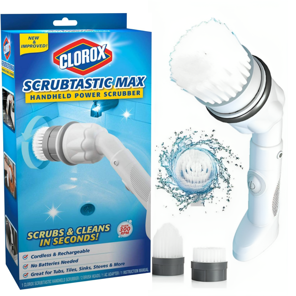 Бездротова щітка для вологого прибирання, Clorox ScrubTastic / Електрощітка для прибирання плитки та кахлю, фото 1