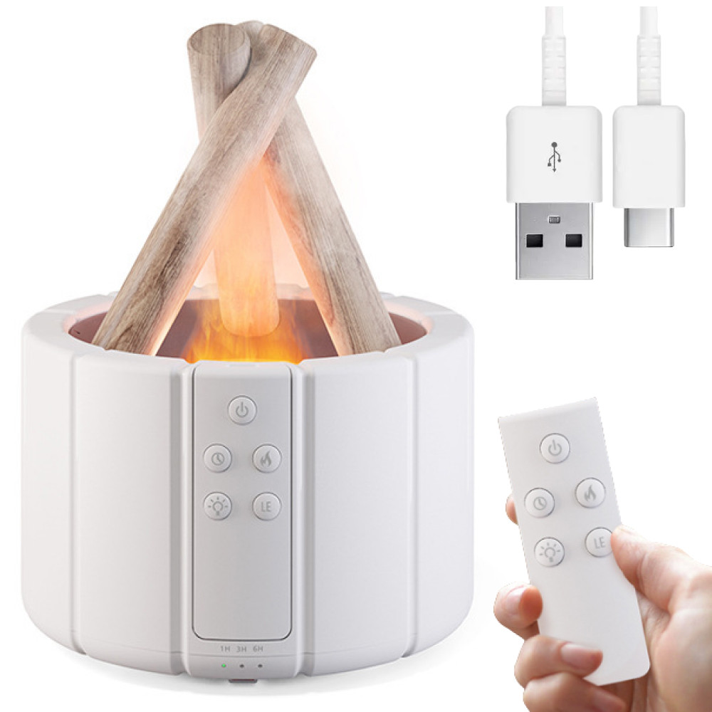 Ультразвуковий зволожувач повітря з підсвічуванням та ефектом полум'я 280мл, LY-651 / Зволожувач для повітря, фото 1