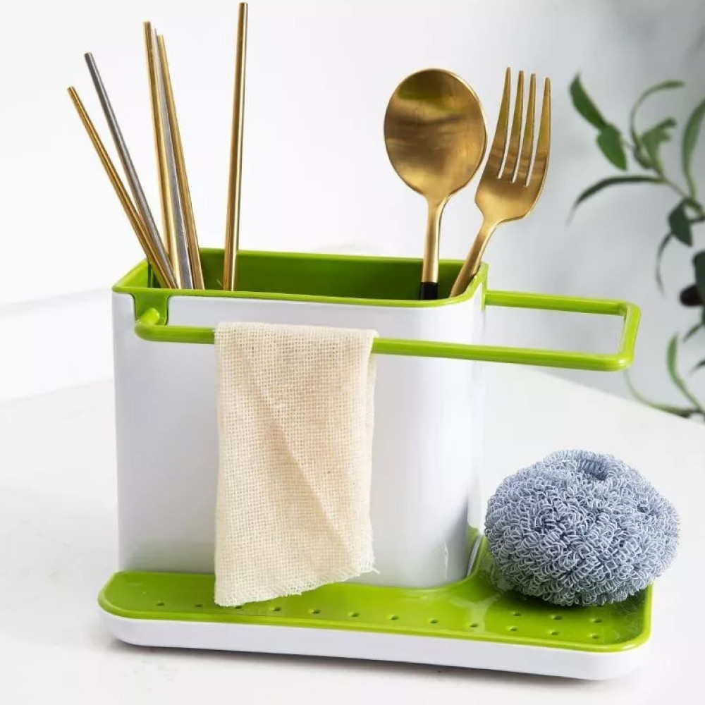 Органайзер для кухонної раковини 21х13,5х11см, NJ-312 / Органайзер для кухні / Органайзер на кухню, фото 1