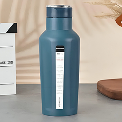 Термокухоль на 500мл XL-897, з карабіном, Зелений / Портативна термочашка / Термос для води, чаю та напоїв